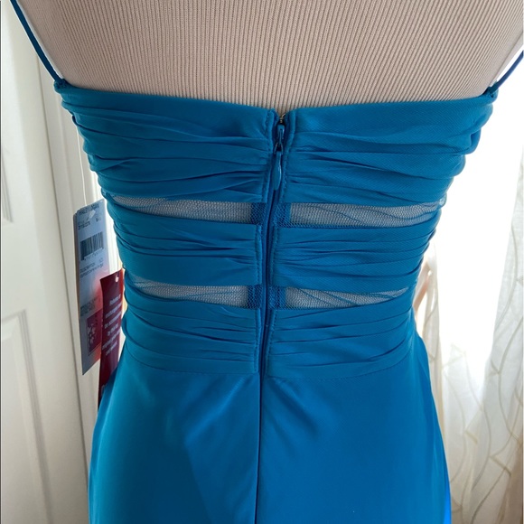 Blue Pleated Gown - Picture 4 of 7